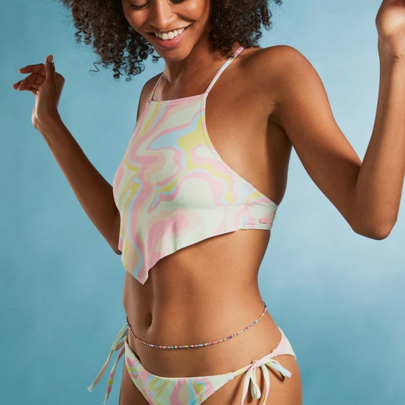 ROXY NEW Tropics Hype Crop Bikini Top - Picture 3 of 13